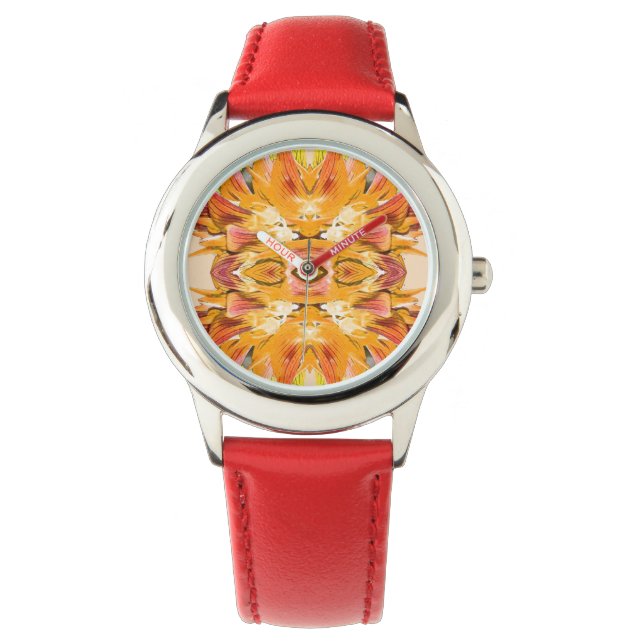 ORANGE PLANT - Digital Fractal Art - Watch (Front)