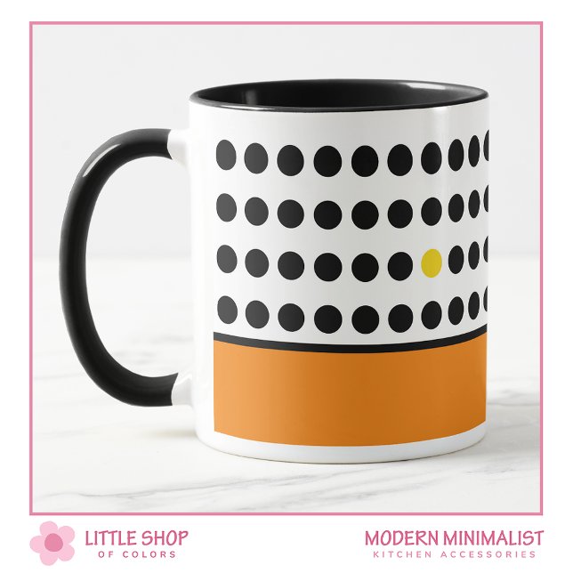 Orange Playful Polka Dots Colour Block Mug (Creator Uploaded)