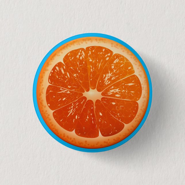 ORANGE PLUS 14  3 CM ROUND BADGE (Front)