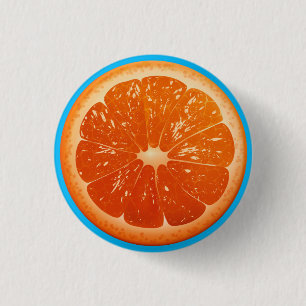 ORANGE PLUS 14  3 CM ROUND BADGE