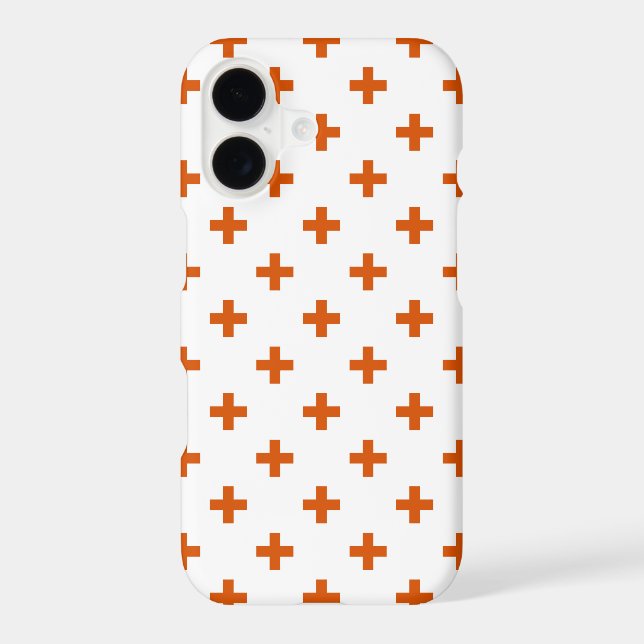 Orange polka crosses on white (Back)