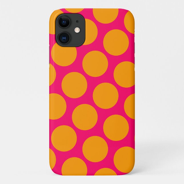 Orange Polka Dot Case-Mate iPhone Case (Back)