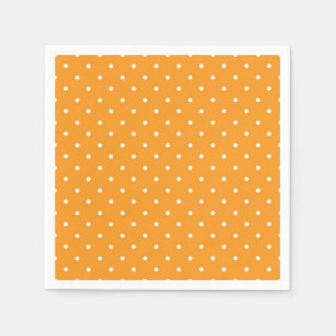 Orange Polka Dot Design Napkin