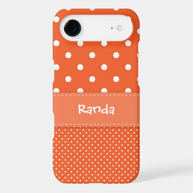 Orange Polka Dot Samsung Galaxy S4 Case (Back)