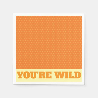 Orange Polka Dot "WILD" Napkins