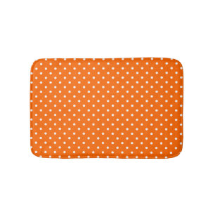 Orange Polka Dots Bath Mat