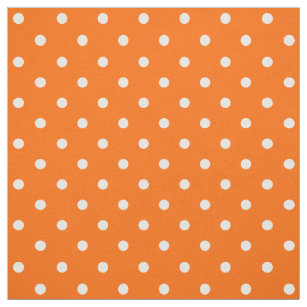 orange polka dot cotton fabric