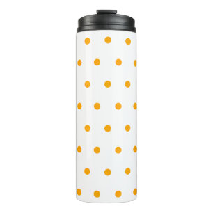Orange Polka Dots Thermal Tumbler