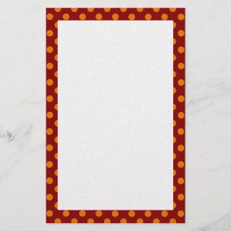 Orange Polka Dotted Stationery