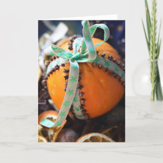 Orange Pomander Greeting Card