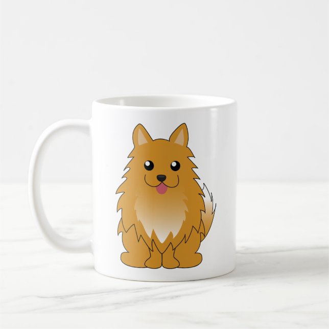 Orange Pomeranian Coffee Mug (Left)