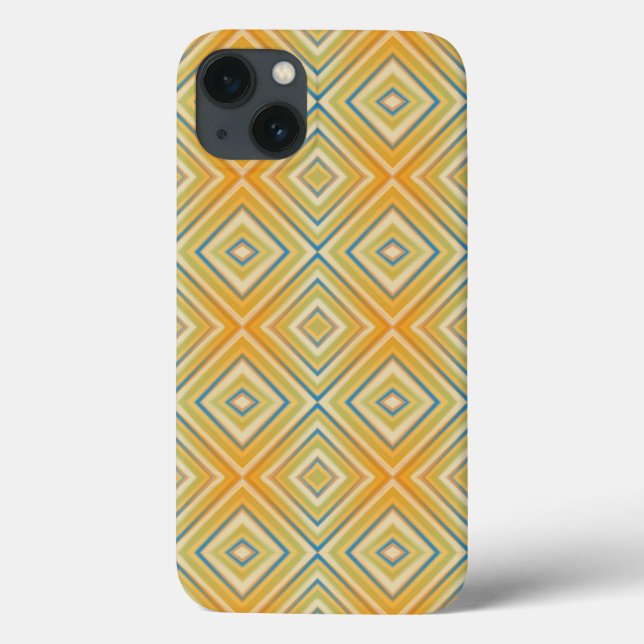 Orange Pop Alternative Diamond Pattern Case-Mate iPhone Case (Back)