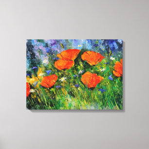 Orange poppies 79 canvas print