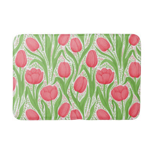 Orange Poppies Bath Mat