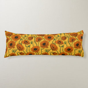 Orange Poppies Body Cushion
