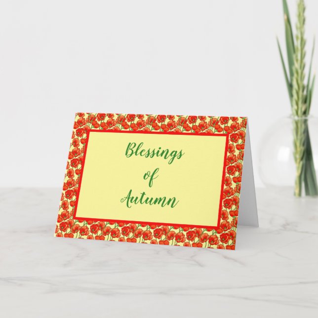 Orange poppies Greeting Card (Front)