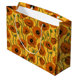 Orange Poppies Large Gift Bag