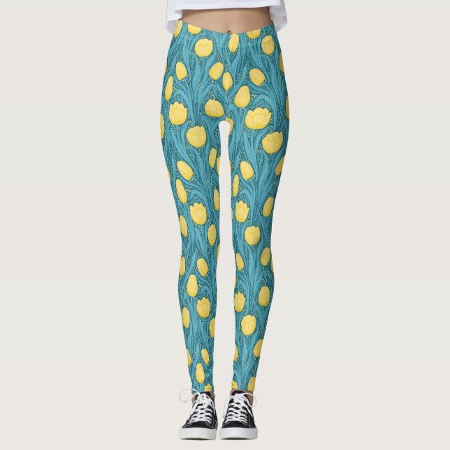 Orange Poppies Leggings (Front)