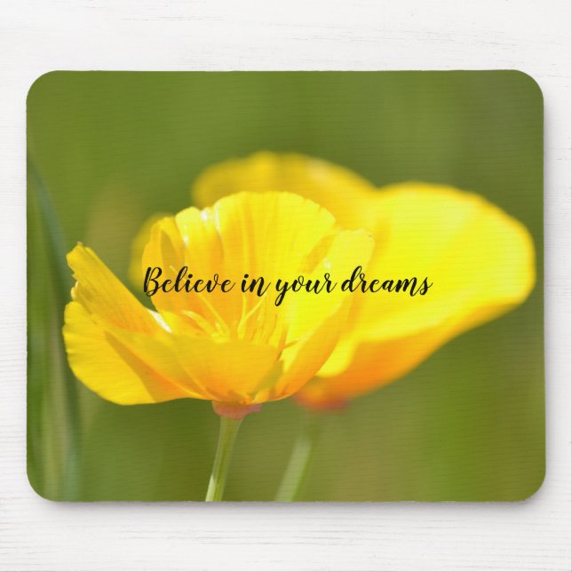 Orange Poppies Mouse Mat (Front)