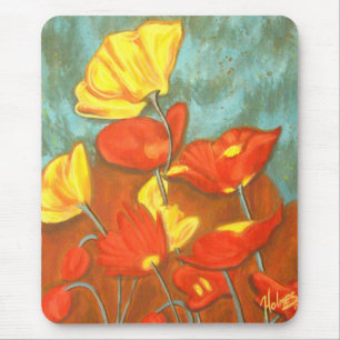 Orange Poppies Mouse Mat