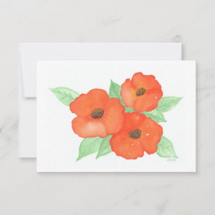 Orange Poppies Note Cards