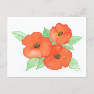 Orange Poppies Postcard