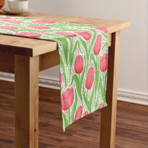 Orange Poppies Short Table Runner