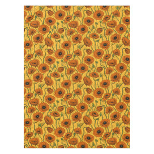 Orange Poppies Tablecloth