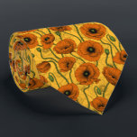Orange Poppies Tie<br><div class="desc">Poppy flowers, hand-painted in Photoshop, seamless pattern.</div>