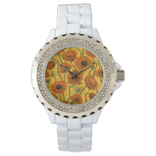 Orange Poppies Watch
