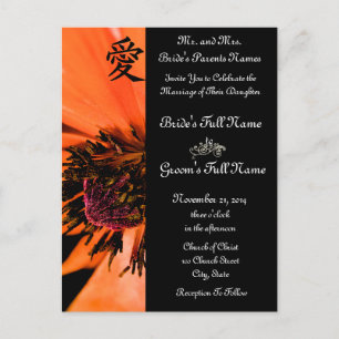 Orange Poppies Wedding Invitations and Favours