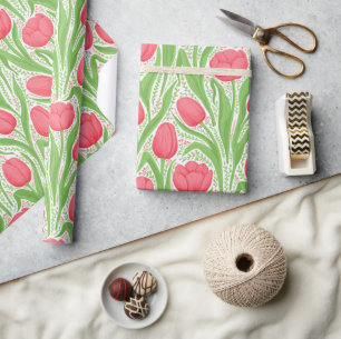 Orange Poppies Wrapping Paper