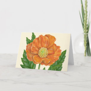 Orange Poppy card