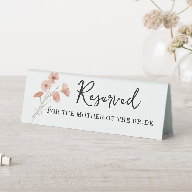 Orange Poppy Flower reserve for the mother's bride (In SItu (Table))