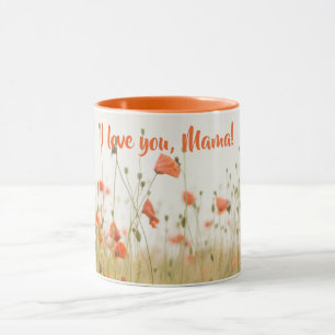 Orange Poppy Flowers coffee Mug