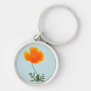 orange poppy key ring