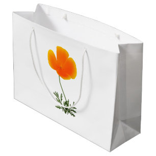 orange poppy large gift bag