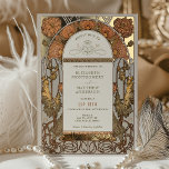 Orange Poppy Wedding Foil Art Nouveau Mucha<br><div class="desc">Art Nouveau Vintage wedding invitations by Alphonse Mucha in a floral, romantic, and whimsical design. Victorian flourishes complement classic art deco fonts. Please enter your custom information, and you're done. If you wish to change the design further, simply click the blue "Customise It" button. Thank you so much for considering...</div>