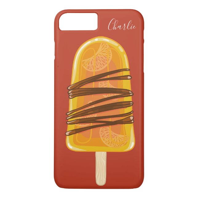 Orange Popsicle custom name phone cases (Back)