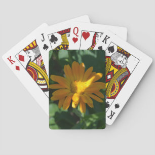 Orange Pot Marigold Flower (Calendula officinalis) Playing Cards