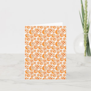 Orange Print Note Card