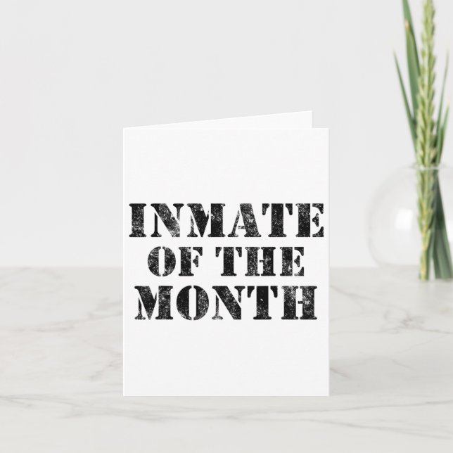 Orange Prison Jail Inmate Prisoner Funny Halloween Card (Front)