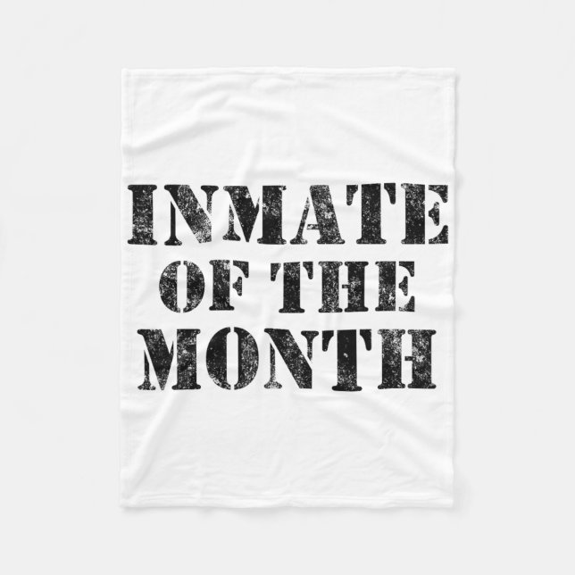 Orange Prison Jail Inmate Prisoner Funny Halloween Fleece Blanket (Front)
