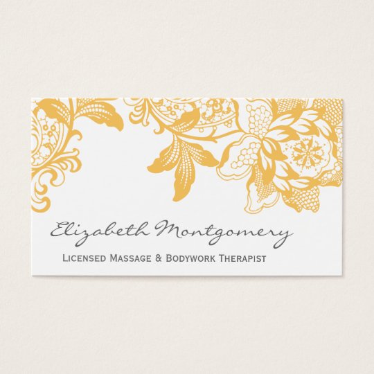 Orange Professional Massage Yoga Business Card