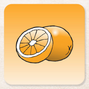 Orange Pulp board coaster