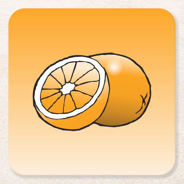 Orange Pulp board coaster (Front)