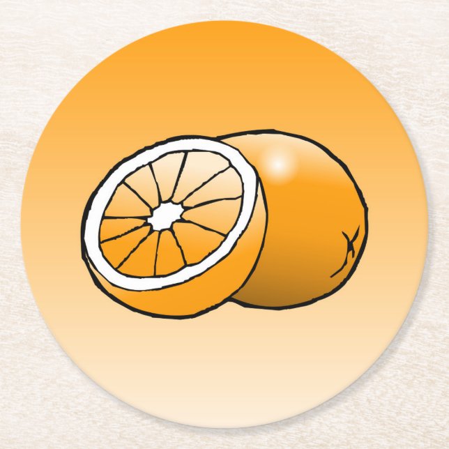 Orange Pulp board coaster (Front)