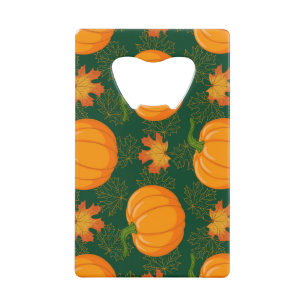 Orange Pumpkin Autumn Leaves Pattern