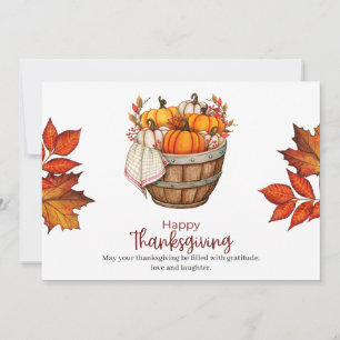 Orange Pumpkin Autumn Thanksgiving  Greeting