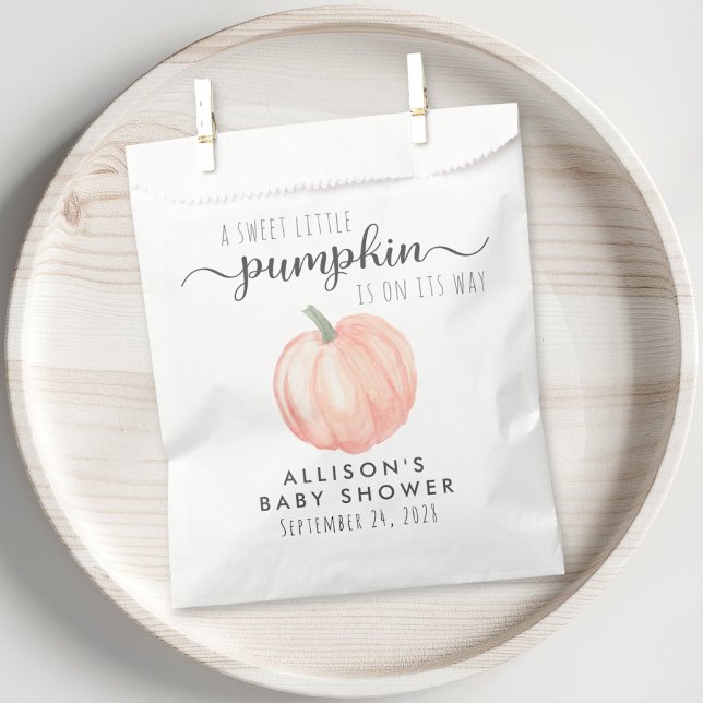 Orange Pumpkin Baby Shower Thank You Favour Bags (Creator Uploaded)